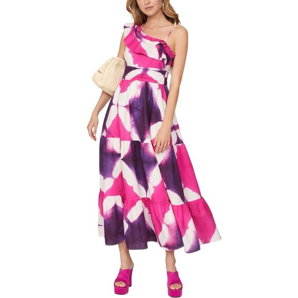Busayo Tie Dye One Shoulder Dress Size 14 MSRP $655 - Picture 2 of 13